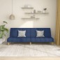 vidaXL Sofá cama de 2 plazas tela azul vidaXL Sofá cama de 2 plazas tela azul