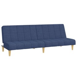 vidaXL Sofá cama de 2 plazas tela azul