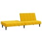 vidaXL Sofá cama de 2 plazas terciopelo amarillo