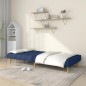 vidaXL Sofá cama de 2 plazas tela azul vidaXL Sofá cama de 2 plazas tela azul