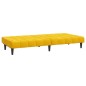 vidaXL Sofá cama de 2 plazas terciopelo amarillo