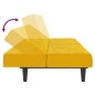 vidaXL Sofá cama de 2 plazas terciopelo amarillo