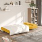 vidaXL Sofá cama de 2 plazas con dos almohadas tela color amarillo vidaXL Sofá cama de 2 plazas con dos almohadas tela color amarillo