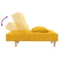 vidaXL Sofá cama de 2 plazas con dos almohadas tela color amarillo vidaXL Sofá cama de 2 plazas con dos almohadas tela color amarillo