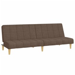 vidaXL Sofá cama de 2 plazas tela gris taupe