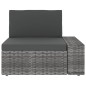 vidaXL Juego de muebles de jardín 3 piezas ratán sintético gris vidaXL Juego de muebles de jardín 3 piezas ratán sintético gris