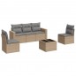 vidaXL Juego de sofás jardín con cojines 6 pzas ratán sintético beige vidaXL Juego de sofás jardín con cojines 6 pzas ratán sintético beige