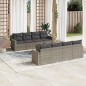vidaXL Set de muebles de jardín 9 pzas y cojines ratán sintético gris vidaXL Set de muebles de jardín 9 pzas y cojines ratán sintético gris
