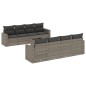 vidaXL Set de muebles de jardín 9 pzas y cojines ratán sintético gris vidaXL Set de muebles de jardín 9 pzas y cojines ratán sintético gris