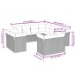 vidaXL Set de sofás de jardín 11pzas con cojines ratán sintético beige vidaXL Set de sofás de jardín 11pzas con cojines ratán sintético beige