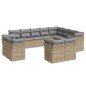 vidaXL Set de sofás de jardín 12 pzas y cojines ratán sintético marrón vidaXL Set de sofás de jardín 12 pzas y cojines ratán sintético marrón