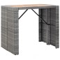 vidaXL Muebles de bar jardín 5 pzas ratán sintético madera acacia gris vidaXL Muebles de bar jardín 5 pzas ratán sintético madera acacia gris