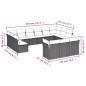 vidaXL Set de sofás de jardín y cojines 13 pzas ratán sintético negro vidaXL Set de sofás de jardín y cojines 13 pzas ratán sintético negro