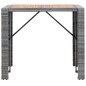 vidaXL Muebles de bar jardín 5 pzas ratán sintético madera acacia gris vidaXL Muebles de bar jardín 5 pzas ratán sintético madera acacia gris