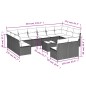 vidaXL Set de sofás de jardín y cojines 13 pzas ratán sintético negro vidaXL Set de sofás de jardín y cojines 13 pzas ratán sintético negro
