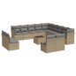 vidaXL Set sofás de jardín 14 pzas con cojines ratán sintético beige vidaXL Set sofás de jardín 14 pzas con cojines ratán sintético beige