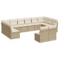vidaXL Set de sofás de jardín 12 pzas y cojines ratán sintético marrón vidaXL Set de sofás de jardín 12 pzas y cojines ratán sintético marrón