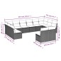 vidaXL Set de sofás de jardín 12 pzas y cojines ratán sintético marrón vidaXL Set de sofás de jardín 12 pzas y cojines ratán sintético marrón