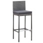 vidaXL Muebles de bar jardín 5 pzas ratán sintético madera acacia gris vidaXL Muebles de bar jardín 5 pzas ratán sintético madera acacia gris