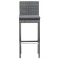 vidaXL Muebles de bar jardín 5 pzas ratán sintético madera acacia gris vidaXL Muebles de bar jardín 5 pzas ratán sintético madera acacia gris