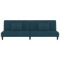 vidaXL Sofá cama de 2 plazas con dos almohadas terciopelo azul vidaXL Sofá cama de 2 plazas con dos almohadas terciopelo azul