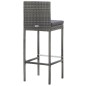 vidaXL Muebles de bar jardín 5 pzas ratán sintético madera acacia gris vidaXL Muebles de bar jardín 5 pzas ratán sintético madera acacia gris