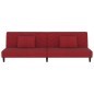 vidaXL Sofá cama de 2 plazas con dos almohadas terciopelo rojo tinto vidaXL Sofá cama de 2 plazas con dos almohadas terciopelo rojo tinto