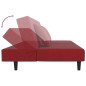 vidaXL Sofá cama de 2 plazas con dos almohadas terciopelo rojo tinto vidaXL Sofá cama de 2 plazas con dos almohadas terciopelo rojo tinto