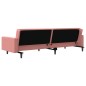 vidaXL Sofá cama de 2 plazas con dos almohadas terciopelo rosa vidaXL Sofá cama de 2 plazas con dos almohadas terciopelo rosa