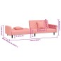 vidaXL Sofá cama de 2 plazas con dos almohadas terciopelo rosa vidaXL Sofá cama de 2 plazas con dos almohadas terciopelo rosa