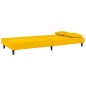 vidaXL Sofá cama de 2 plazas con dos almohadas terciopelo amarillo vidaXL Sofá cama de 2 plazas con dos almohadas terciopelo amarillo