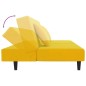 vidaXL Sofá cama de 2 plazas con dos almohadas terciopelo amarillo vidaXL Sofá cama de 2 plazas con dos almohadas terciopelo amarillo