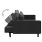 vidaXL Sofá cama de 2 plazas con dos almohadas terciopelo negro vidaXL Sofá cama de 2 plazas con dos almohadas terciopelo negro