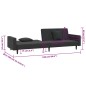 vidaXL Sofá cama de 2 plazas con dos almohadas terciopelo negro vidaXL Sofá cama de 2 plazas con dos almohadas terciopelo negro
