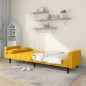 vidaXL Sofá cama de 2 plazas con dos almohadas terciopelo amarillo vidaXL Sofá cama de 2 plazas con dos almohadas terciopelo amarillo