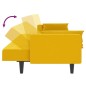 vidaXL Sofá cama de 2 plazas con dos almohadas terciopelo amarillo vidaXL Sofá cama de 2 plazas con dos almohadas terciopelo amarillo