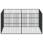 vidaXL Corralito para perros con 8 paneles acero galvanizado negro vidaXL Corralito para perros con 8 paneles acero galvanizado negro