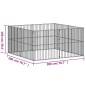 vidaXL Corralito para perros con 8 paneles acero galvanizado negro vidaXL Corralito para perros con 8 paneles acero galvanizado negro