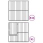 vidaXL Corralito para perros con 12 paneles acero galvanizado negro vidaXL Corralito para perros con 12 paneles acero galvanizado negro