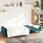 vidaXL Sofá cama de 2 plazas terciopelo azul vidaXL Sofá cama de 2 plazas terciopelo azul