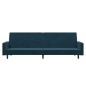 vidaXL Sofá cama de 2 plazas terciopelo azul vidaXL Sofá cama de 2 plazas terciopelo azul