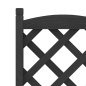 vidaXL Jardinera con enrejado y ruedas madera maciza de abeto negro vidaXL Jardinera con enrejado y ruedas madera maciza de abeto negro