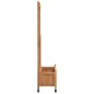 vidaXL Jardinera con enrejado y ruedas madera maciza de abeto marrón vidaXL Jardinera con enrejado y ruedas madera maciza de abeto marrón