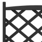 vidaXL Jardinera con enrejado y ruedas madera maciza de abeto negro vidaXL Jardinera con enrejado y ruedas madera maciza de abeto negro