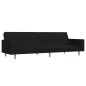 vidaXL Sofá cama de 2 plazas tela negro vidaXL Sofá cama de 2 plazas tela negro
