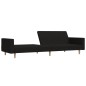 vidaXL Sofá cama de 2 plazas tela negro vidaXL Sofá cama de 2 plazas tela negro