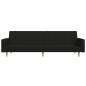 vidaXL Sofá cama de 2 plazas tela negro vidaXL Sofá cama de 2 plazas tela negro