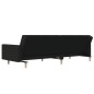 vidaXL Sofá cama de 2 plazas tela negro vidaXL Sofá cama de 2 plazas tela negro