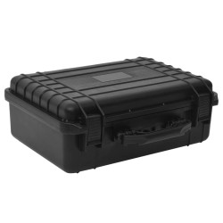 vidaXL Maletín portátil de vuelo PP negro 47x36x18 cm