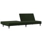 vidaXL Sofá cama de 2 plazas terciopelo verde oscuro vidaXL Sofá cama de 2 plazas terciopelo verde oscuro